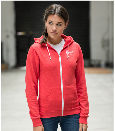 Unisex Collegiate Zip Hood
