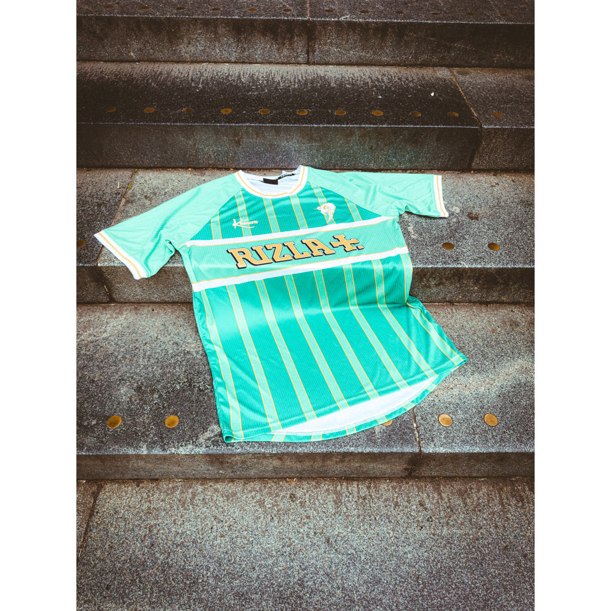 Green Blaze Retro Football Shirt
